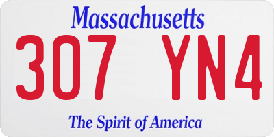 MA license plate 307YN4