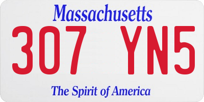 MA license plate 307YN5