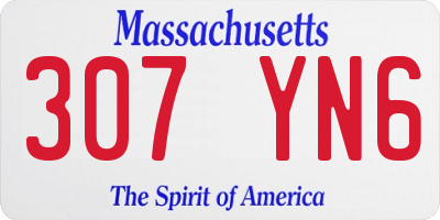 MA license plate 307YN6