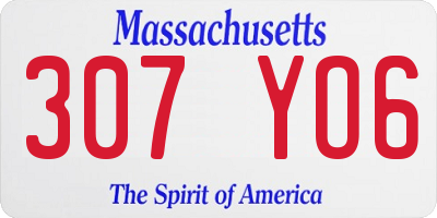 MA license plate 307YO6