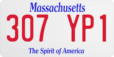 MA license plate 307YP1