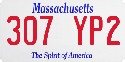 MA license plate 307YP2