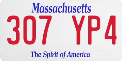 MA license plate 307YP4