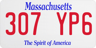 MA license plate 307YP6