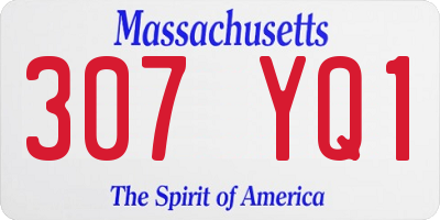 MA license plate 307YQ1