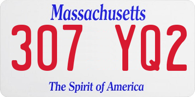 MA license plate 307YQ2