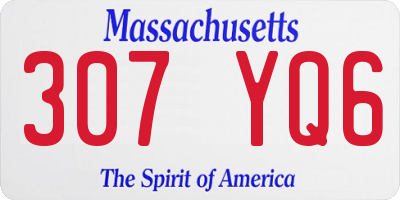 MA license plate 307YQ6