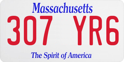 MA license plate 307YR6