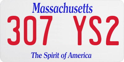 MA license plate 307YS2