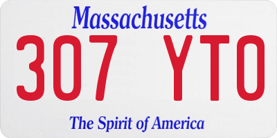 MA license plate 307YT0