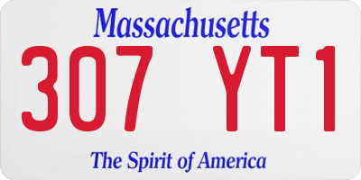 MA license plate 307YT1
