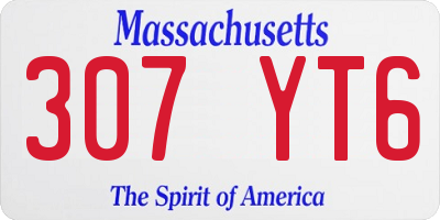 MA license plate 307YT6