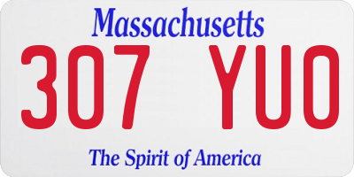 MA license plate 307YU0