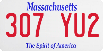 MA license plate 307YU2