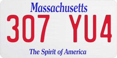 MA license plate 307YU4