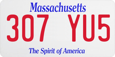 MA license plate 307YU5