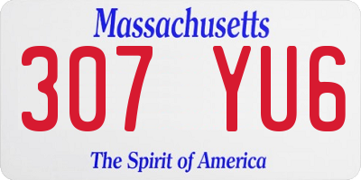 MA license plate 307YU6