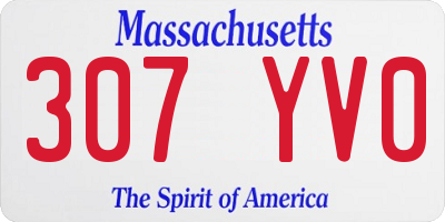 MA license plate 307YV0