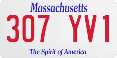 MA license plate 307YV1