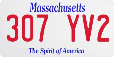 MA license plate 307YV2