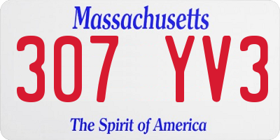 MA license plate 307YV3