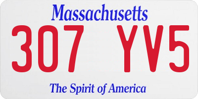 MA license plate 307YV5