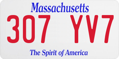 MA license plate 307YV7