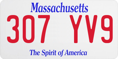 MA license plate 307YV9