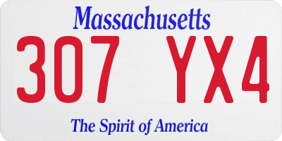 MA license plate 307YX4