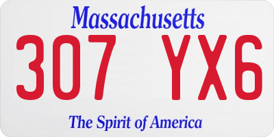 MA license plate 307YX6