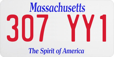MA license plate 307YY1