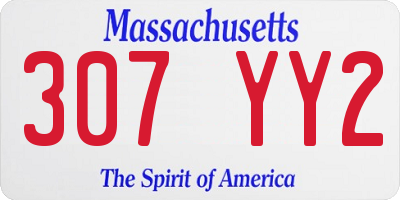 MA license plate 307YY2