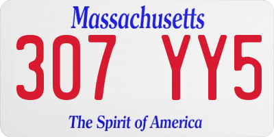 MA license plate 307YY5