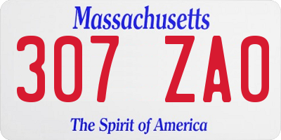 MA license plate 307ZA0