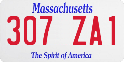 MA license plate 307ZA1
