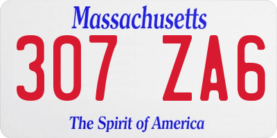 MA license plate 307ZA6