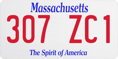 MA license plate 307ZC1