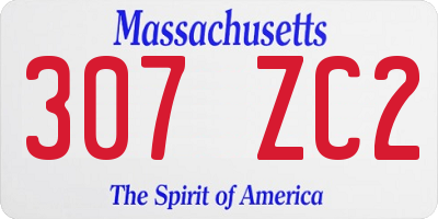MA license plate 307ZC2