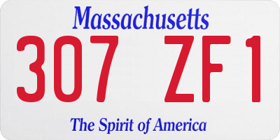 MA license plate 307ZF1