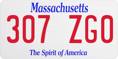 MA license plate 307ZG0