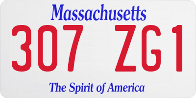 MA license plate 307ZG1