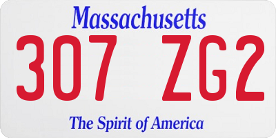 MA license plate 307ZG2