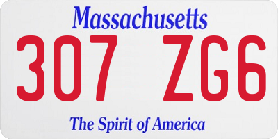MA license plate 307ZG6