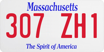 MA license plate 307ZH1