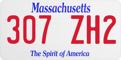 MA license plate 307ZH2