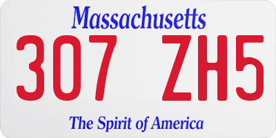 MA license plate 307ZH5