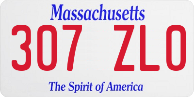 MA license plate 307ZL0