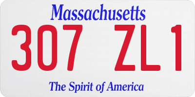 MA license plate 307ZL1