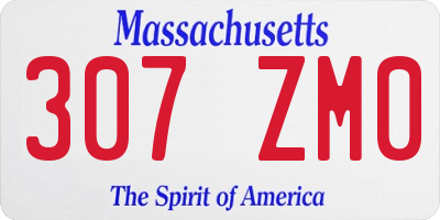 MA license plate 307ZM0