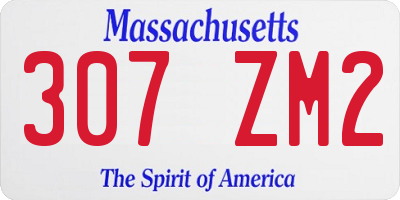 MA license plate 307ZM2